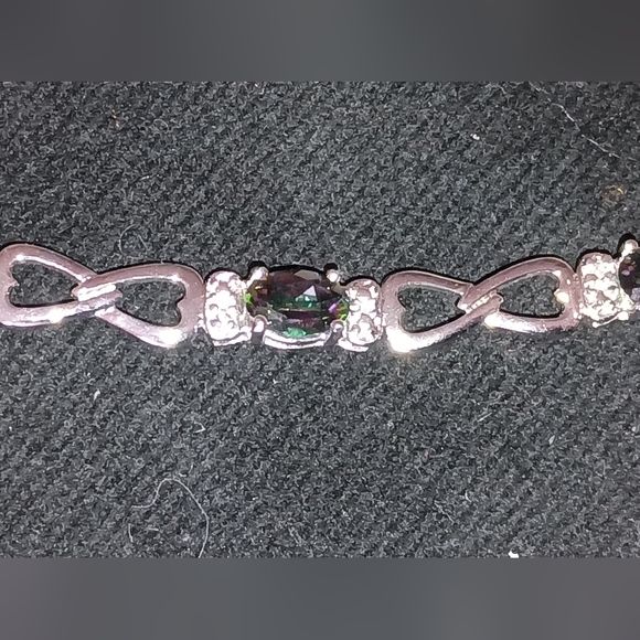 Mystic Topaz and Sterling Silver Tennis Bracelet - Picture 2 of 6